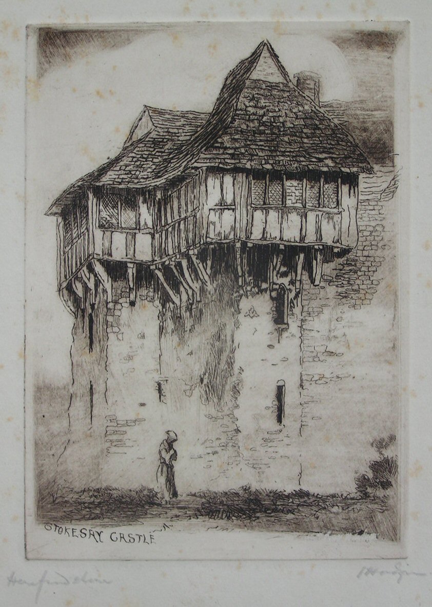 Etching - Stokesay Castle - 